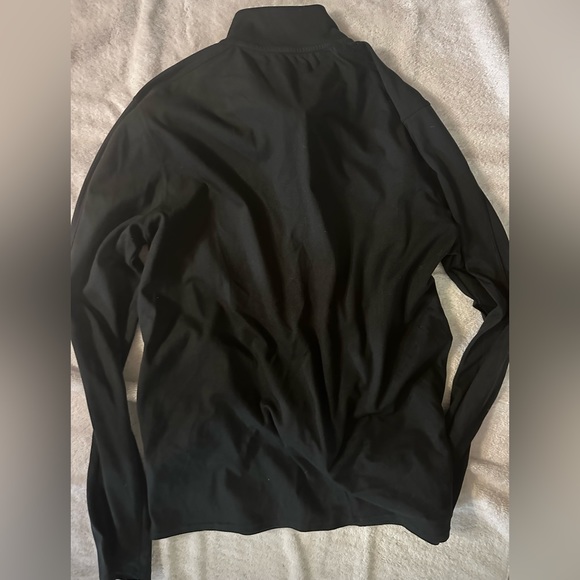 Hollister Men’s Quarter Zip Athletic Long Sleeve, Medium, Black, like new - Picture 2 of 3